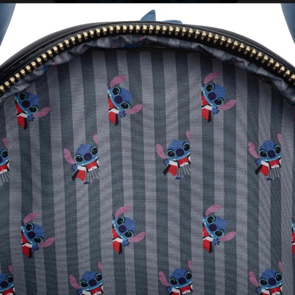 Loungefly Disney Vampire Stitch Bowtie Mini Backpack w/wallet and PIN main image 8